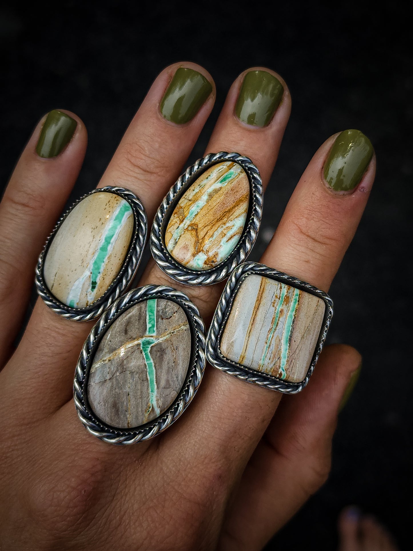 Statement Variscite Ring no.4 || 8