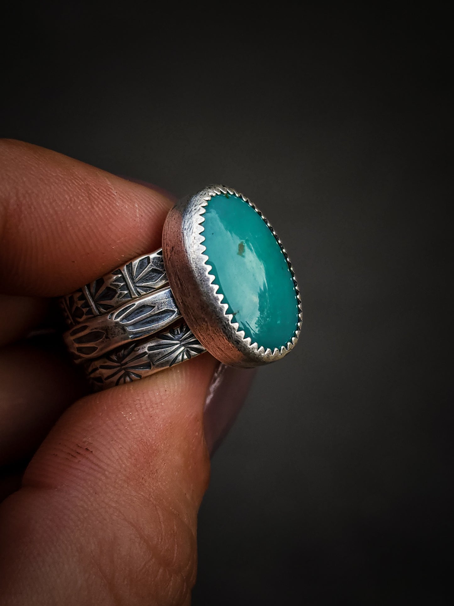 Stamped Stacking Ring no.3 || 8.25