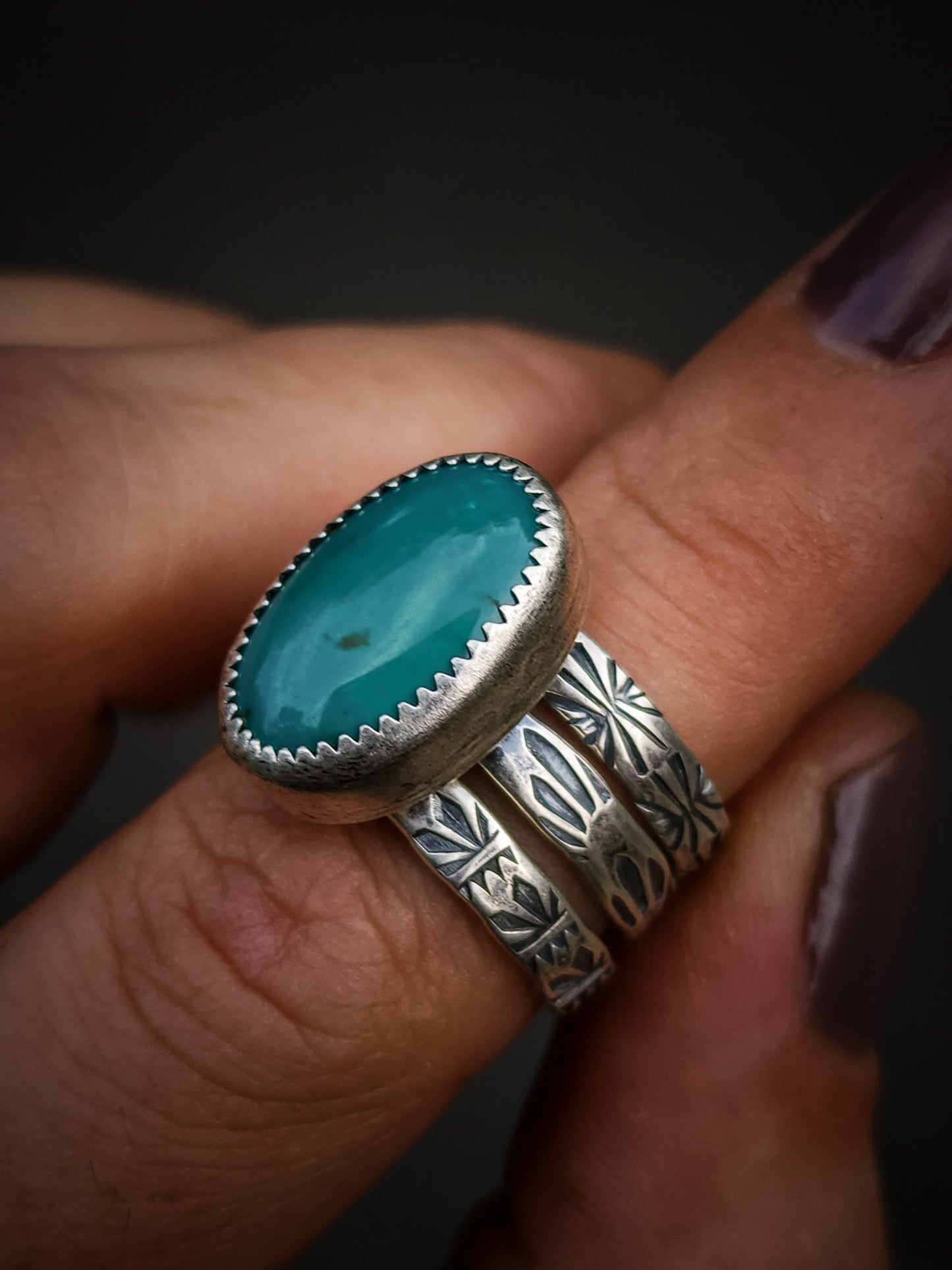 Stamped Stacking Ring no.3 || 8.25