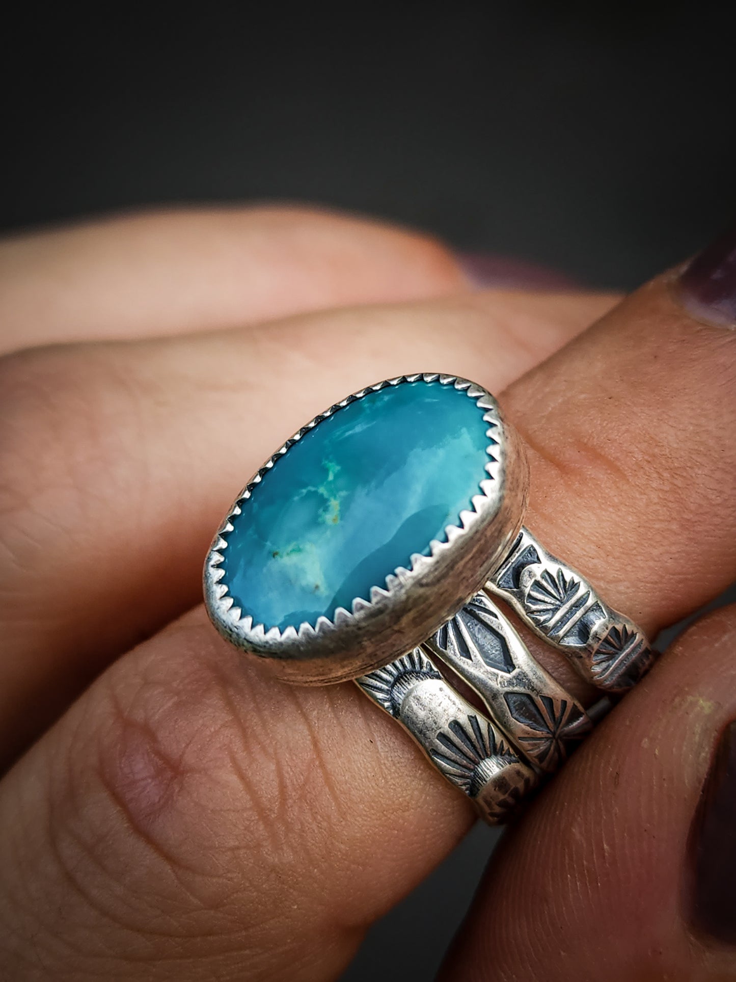 Stamped Stacking Ring Set no.1 || 6