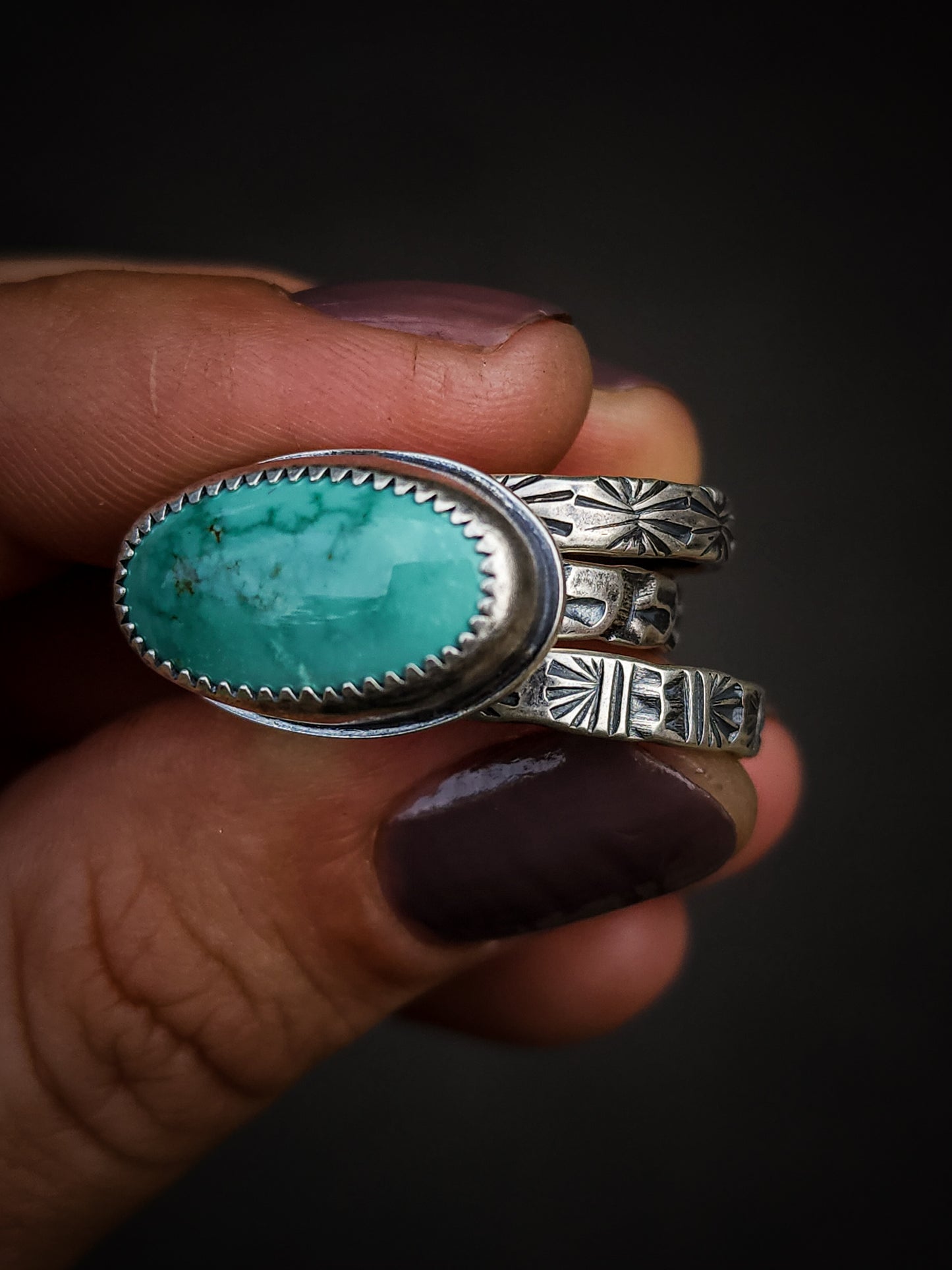 Stamped Stacking Ring no.5 || 8.5
