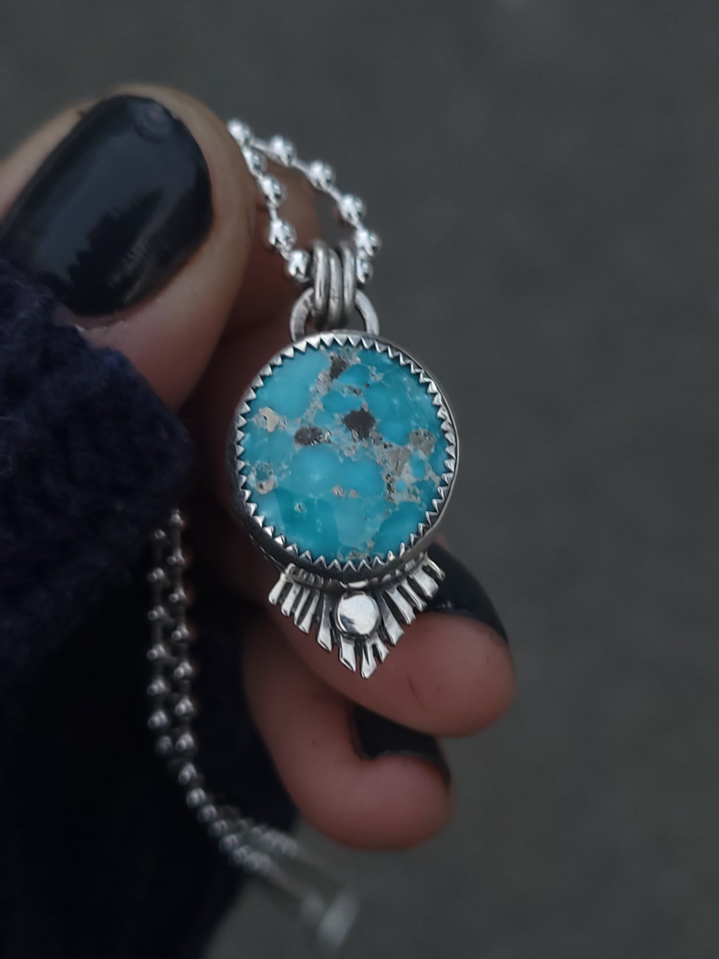 Stamped Fringe Pendant #4