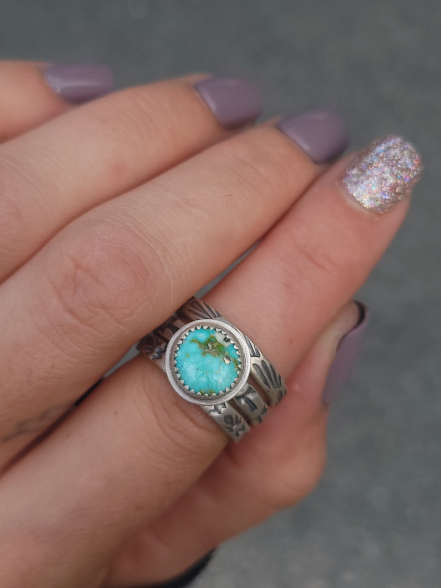 Stamped Stacking Rings no.3 || 8