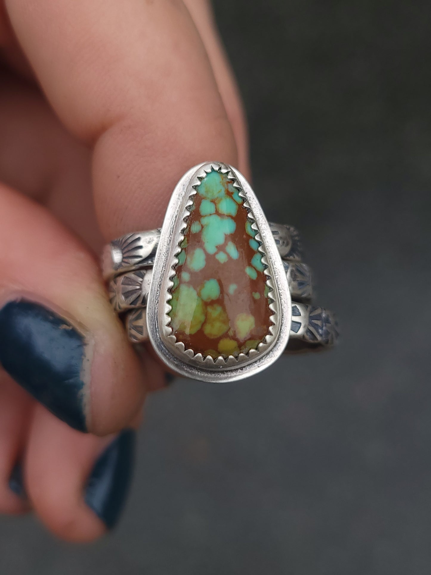 Stamped Stacking Ring Set no.5 || 7.5