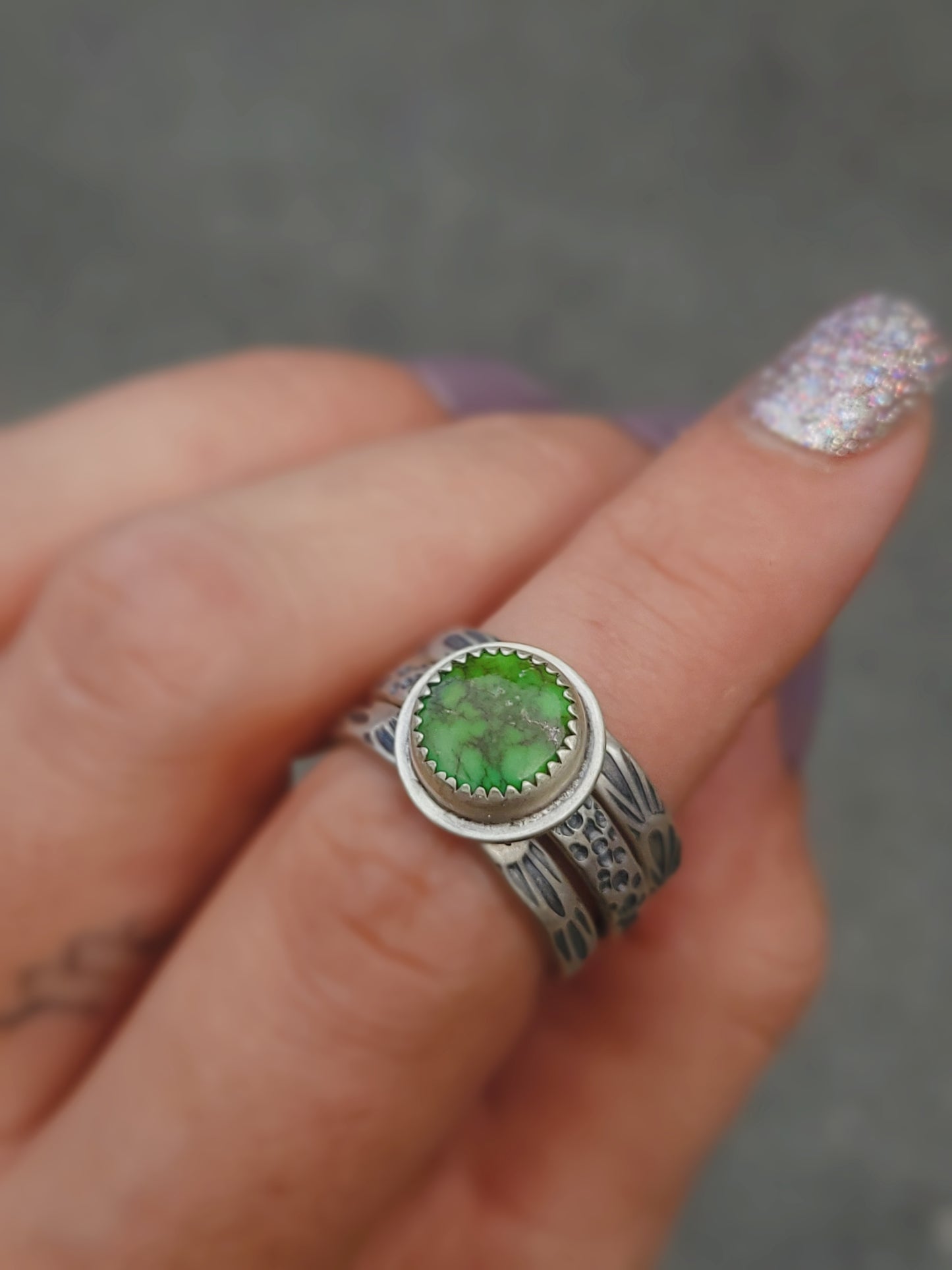 Stamped Stacking Rings no.2 || 8.5