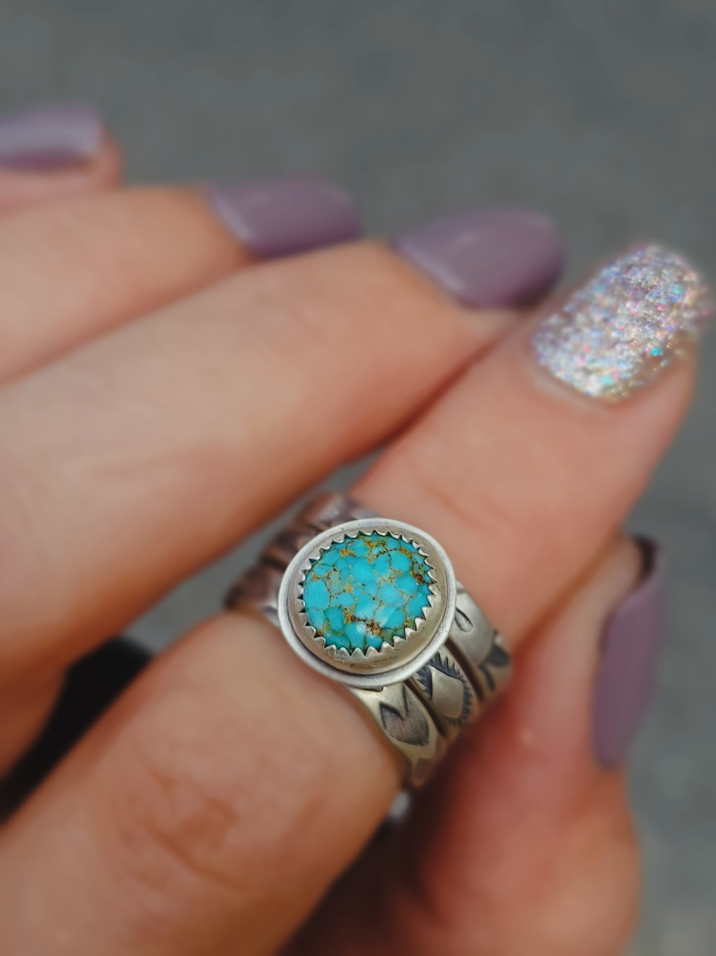 Stamped Stacking Rings no.7 || 6