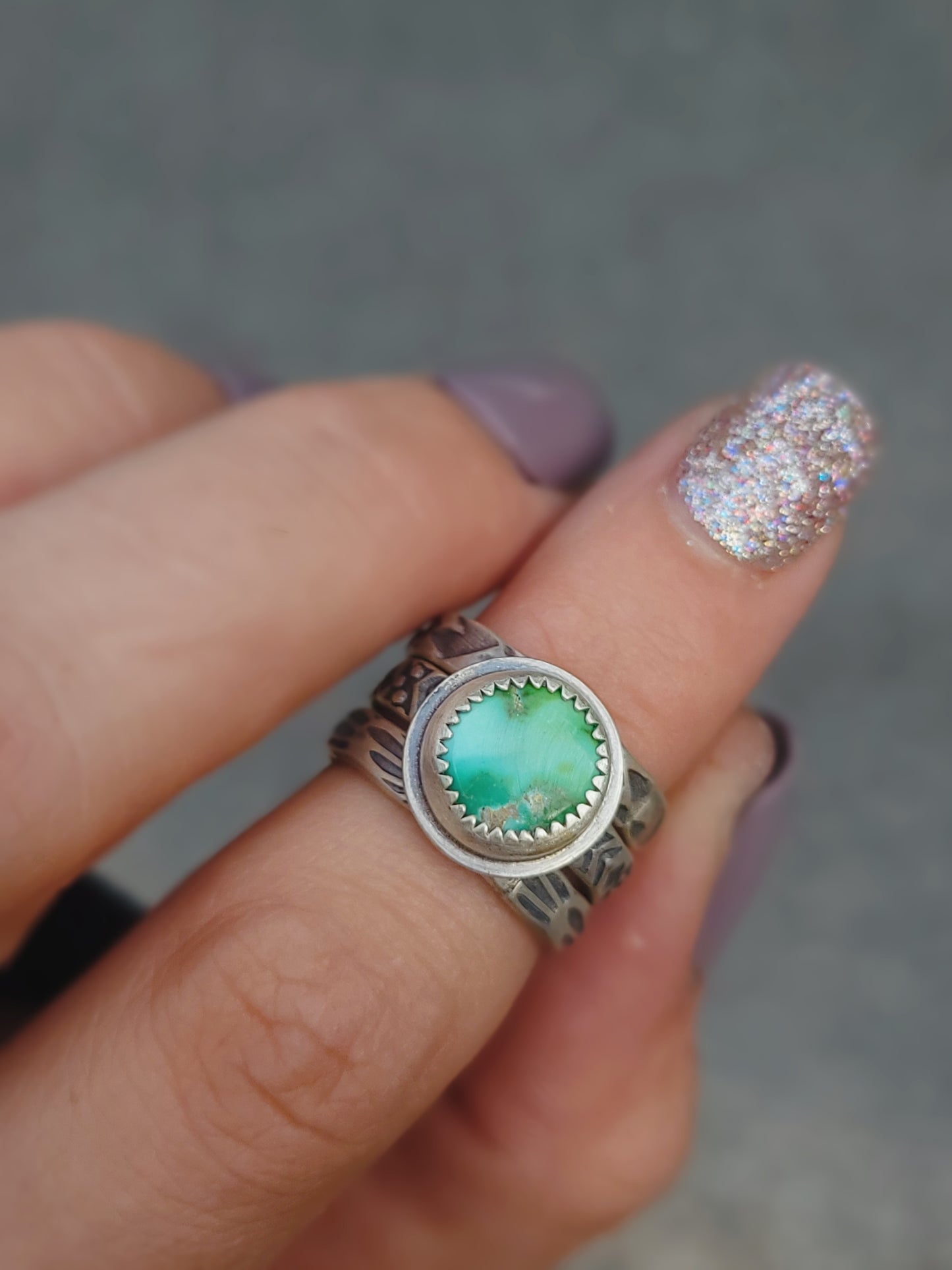 Stamped Stacking Rings no.8 || 5.5