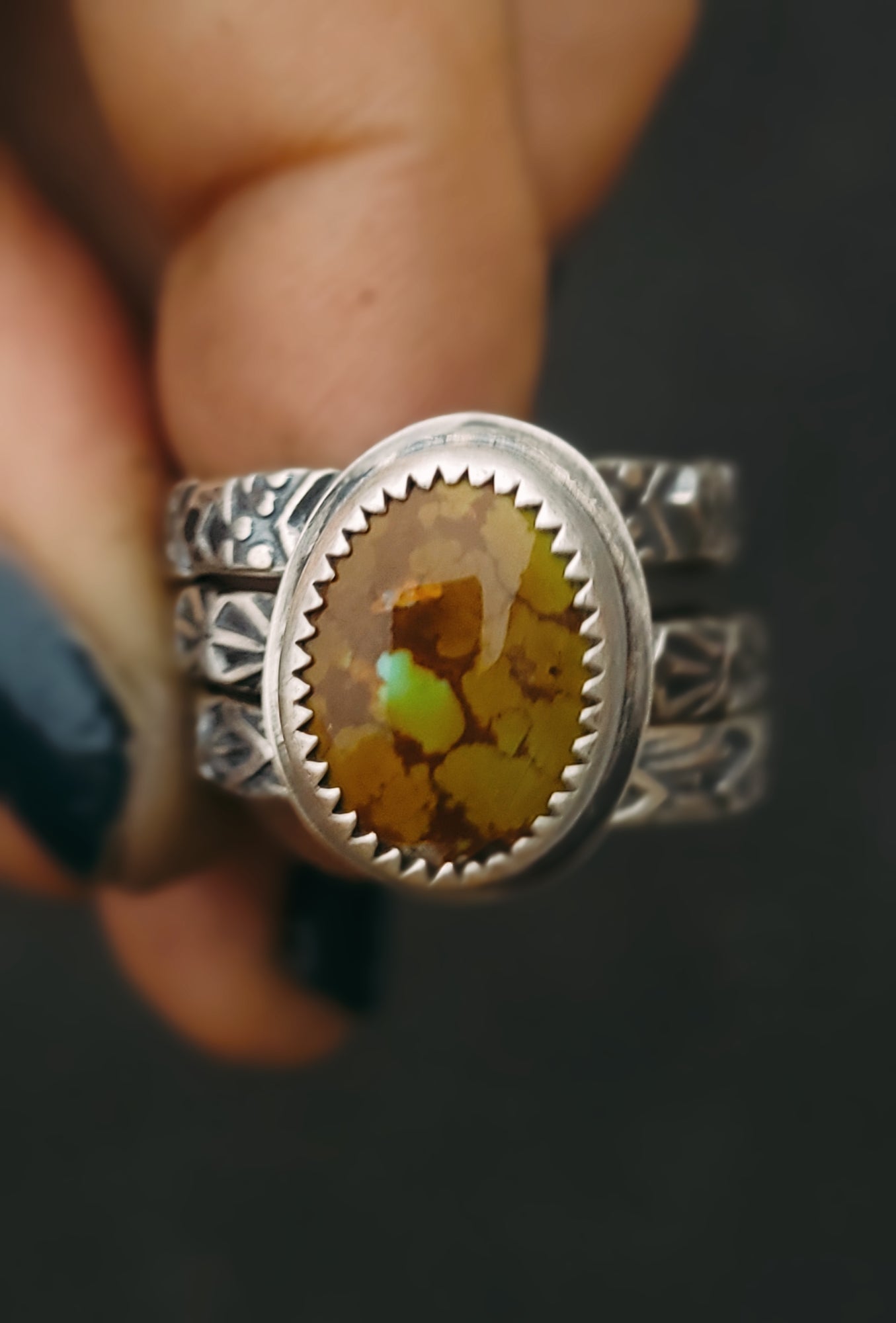 Stamped Stacking Ring Set no.3 || 8.5