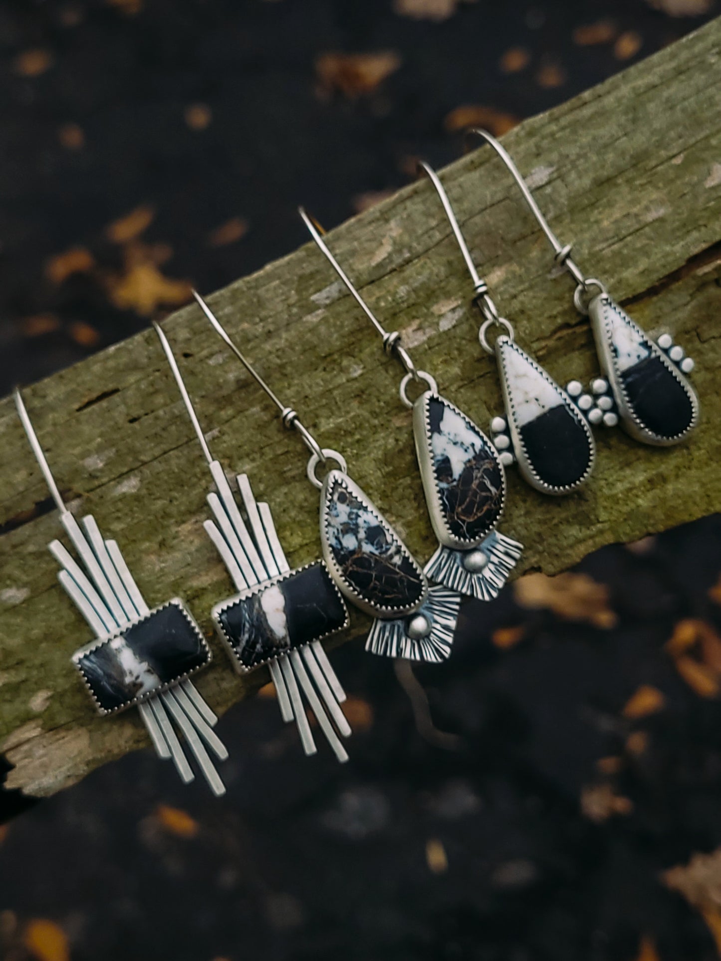 Snowy White Statement Earrings no.4