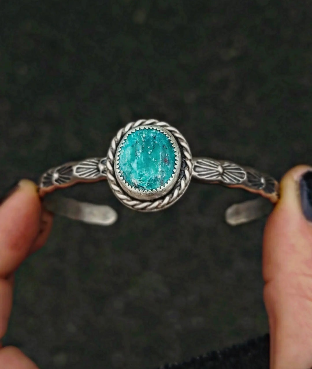 Stamped Stacking Cuff #4 || LARGE