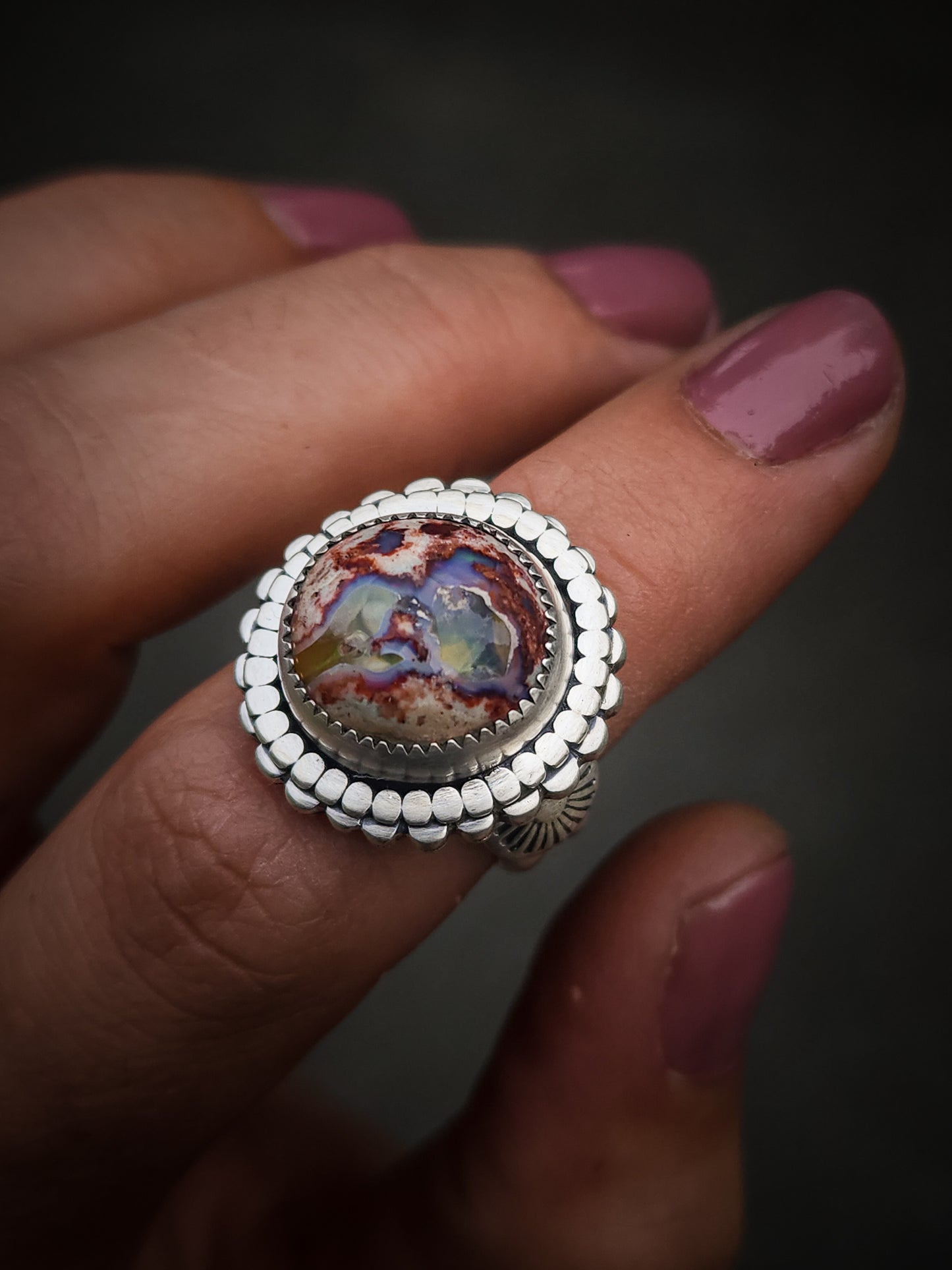 Flower Opal Ring no.1 || 7.5