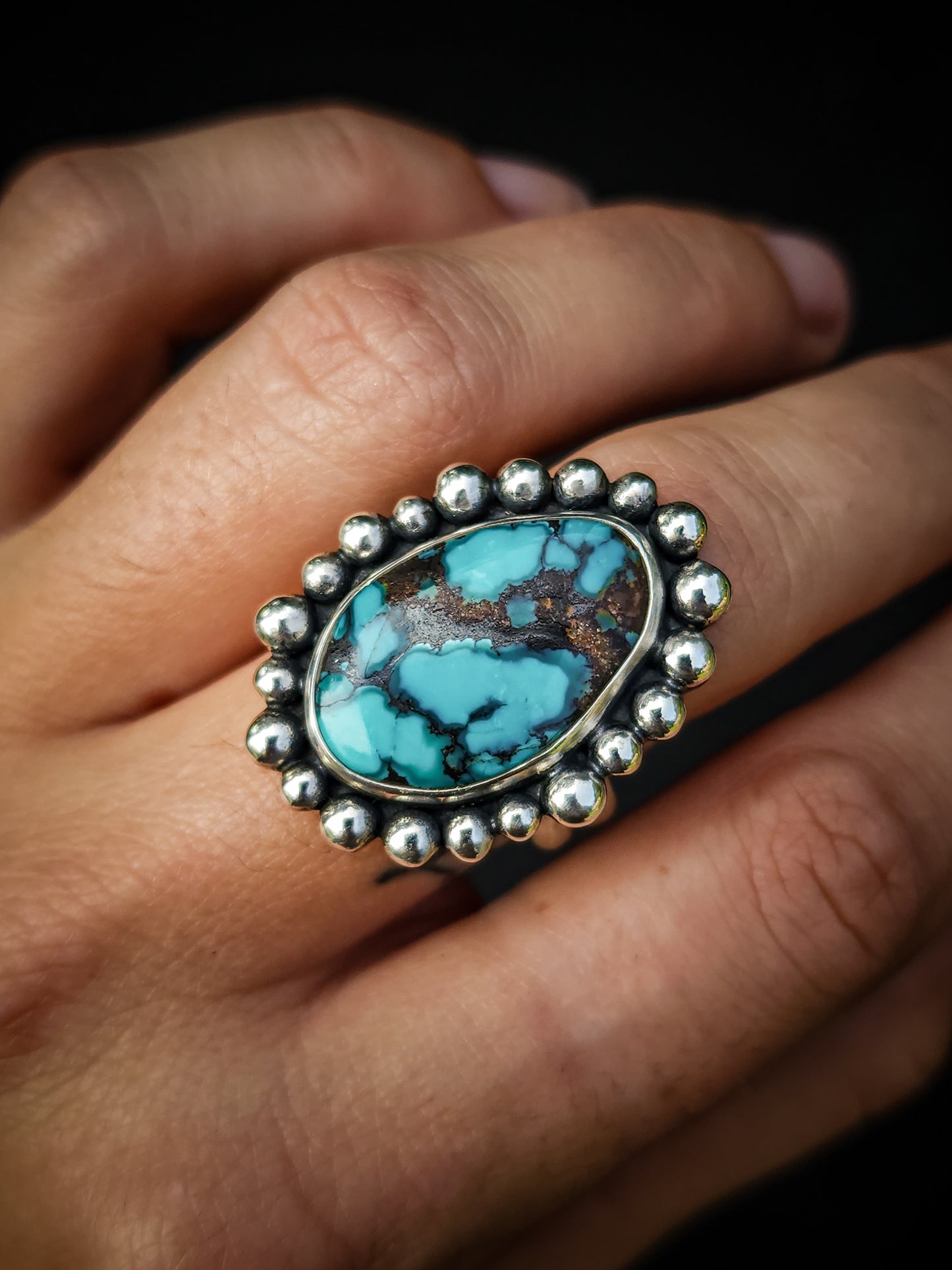 Statement Turquoise Ring || 10.5