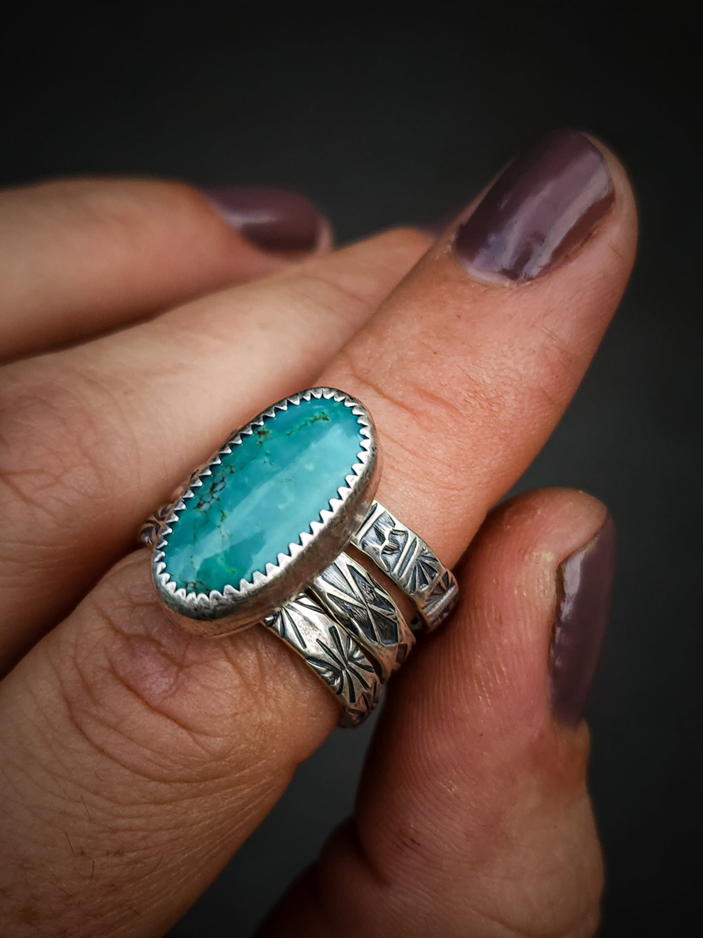 Stamped Stacking Ring no.2 || 7.5