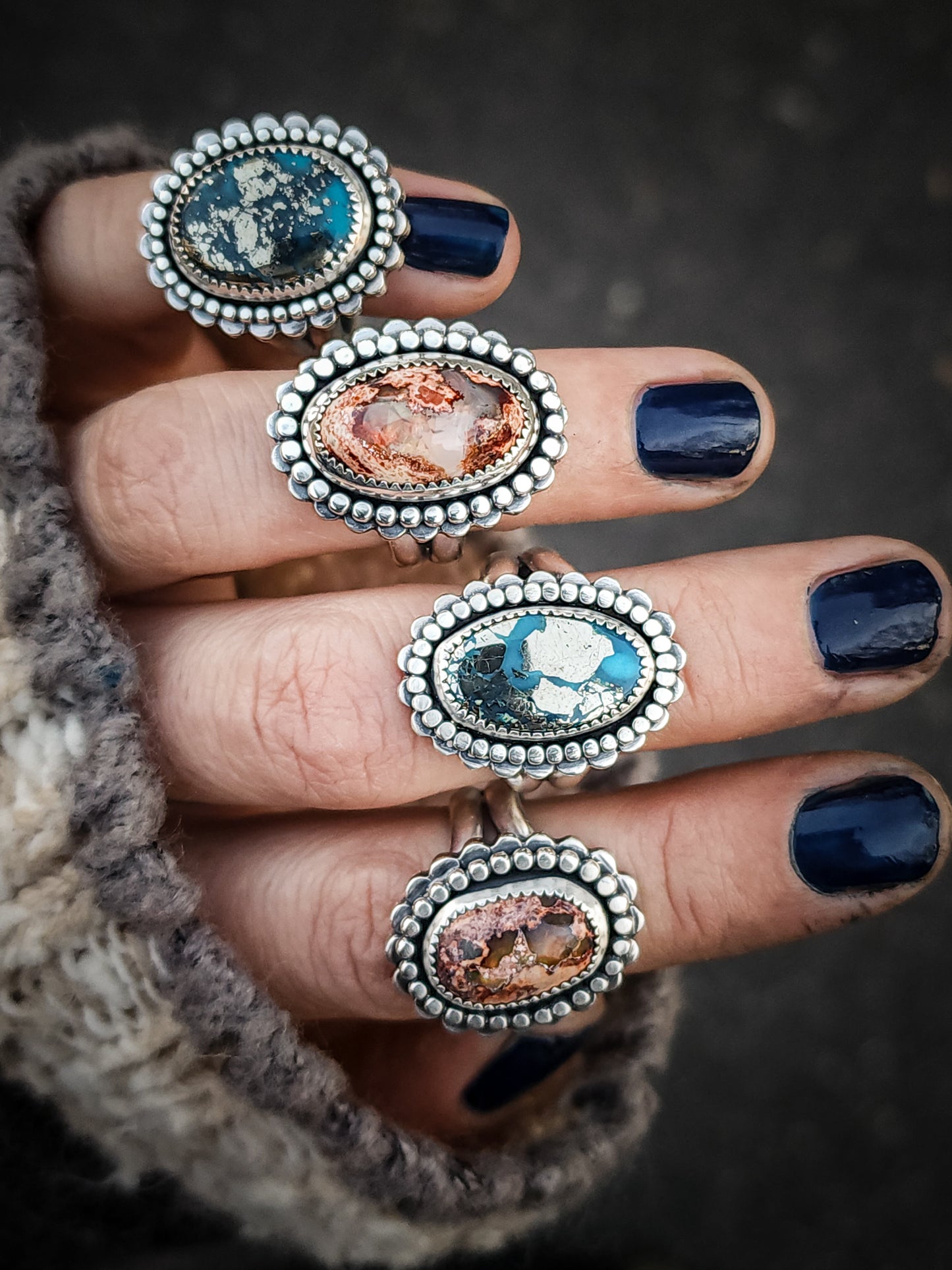 Winter Flower Ring no.4 || 6.75