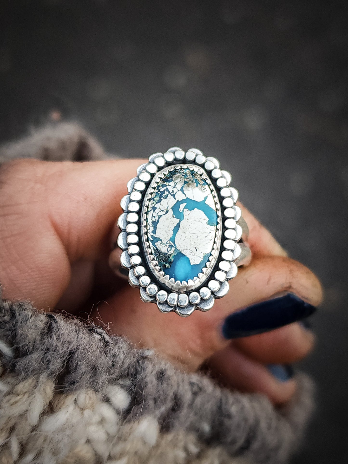 Winter Flower Ring no.3 || 8.75