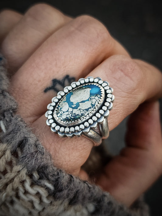 Winter Flower Ring no.3 || 8.75