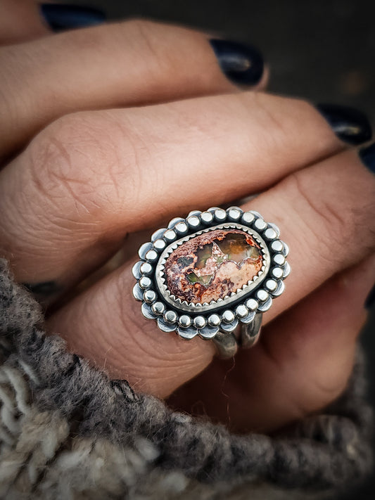 Winter Flower Ring no.1 || 7.5