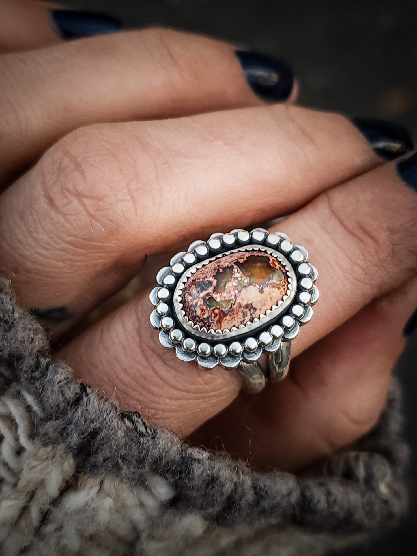 Winter Flower Ring no.1 || 7.5