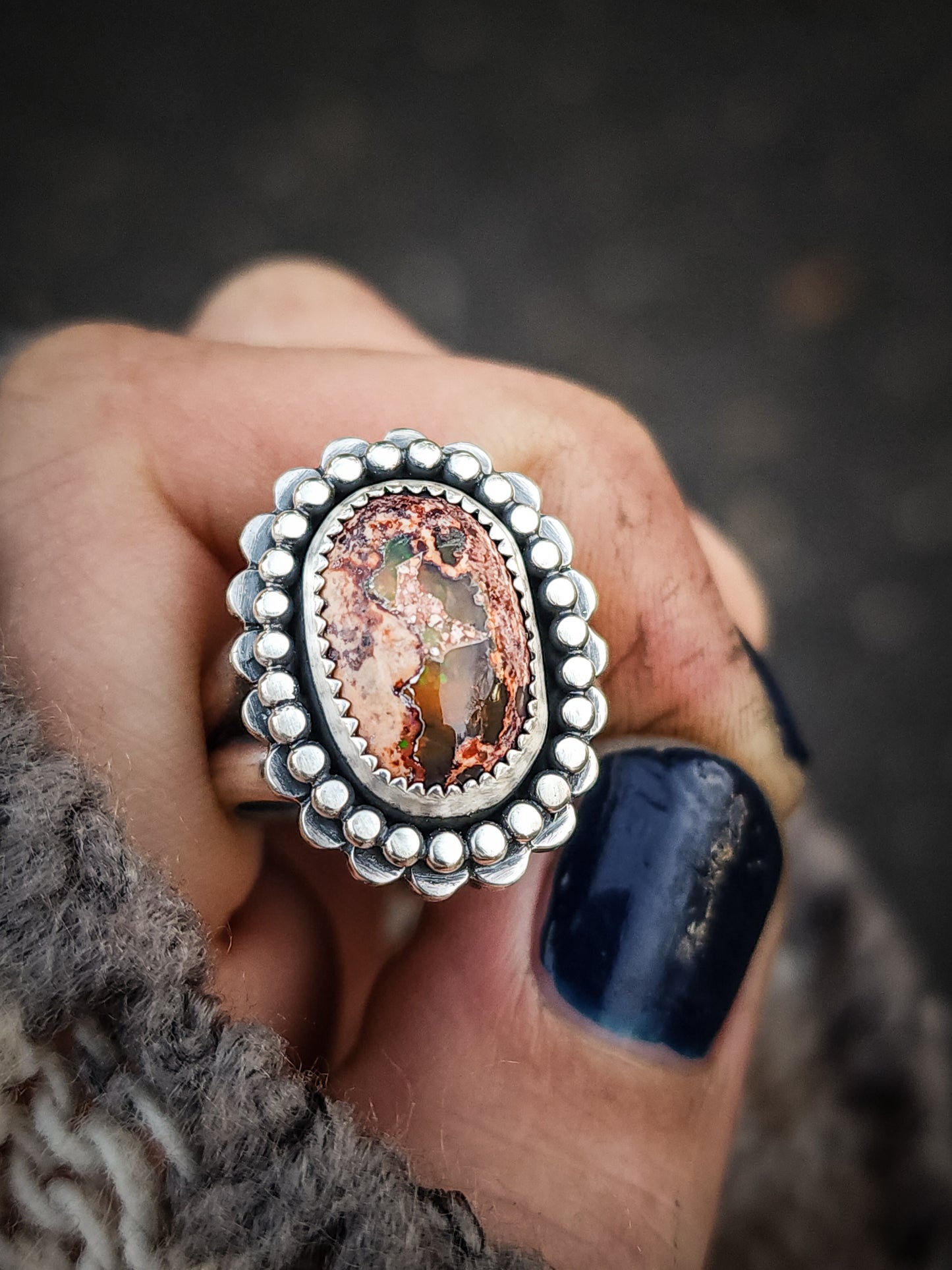 Winter Flower Ring no.1 || 7.5