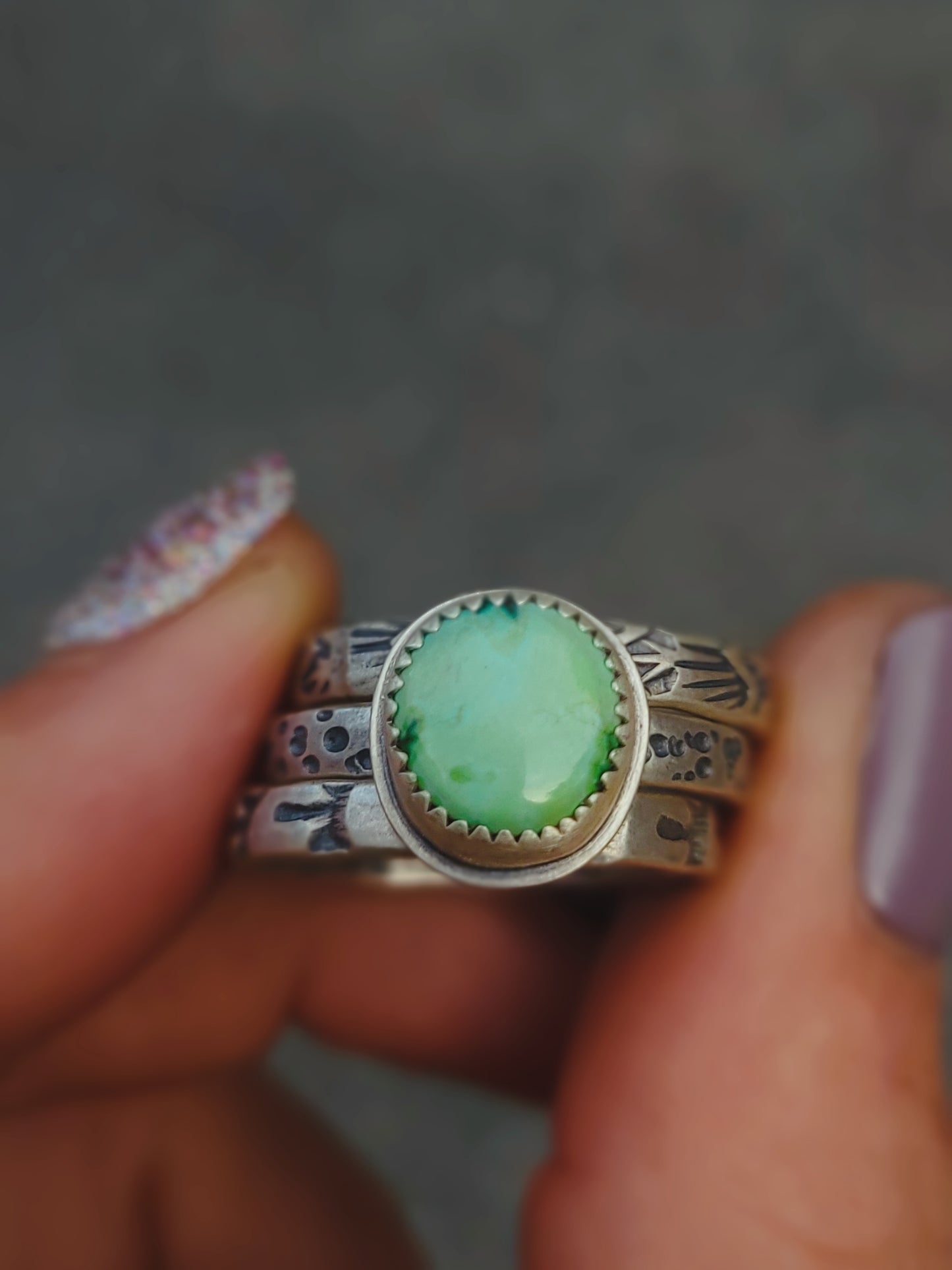 Stamped Stacking Rings no.6 || 9.5