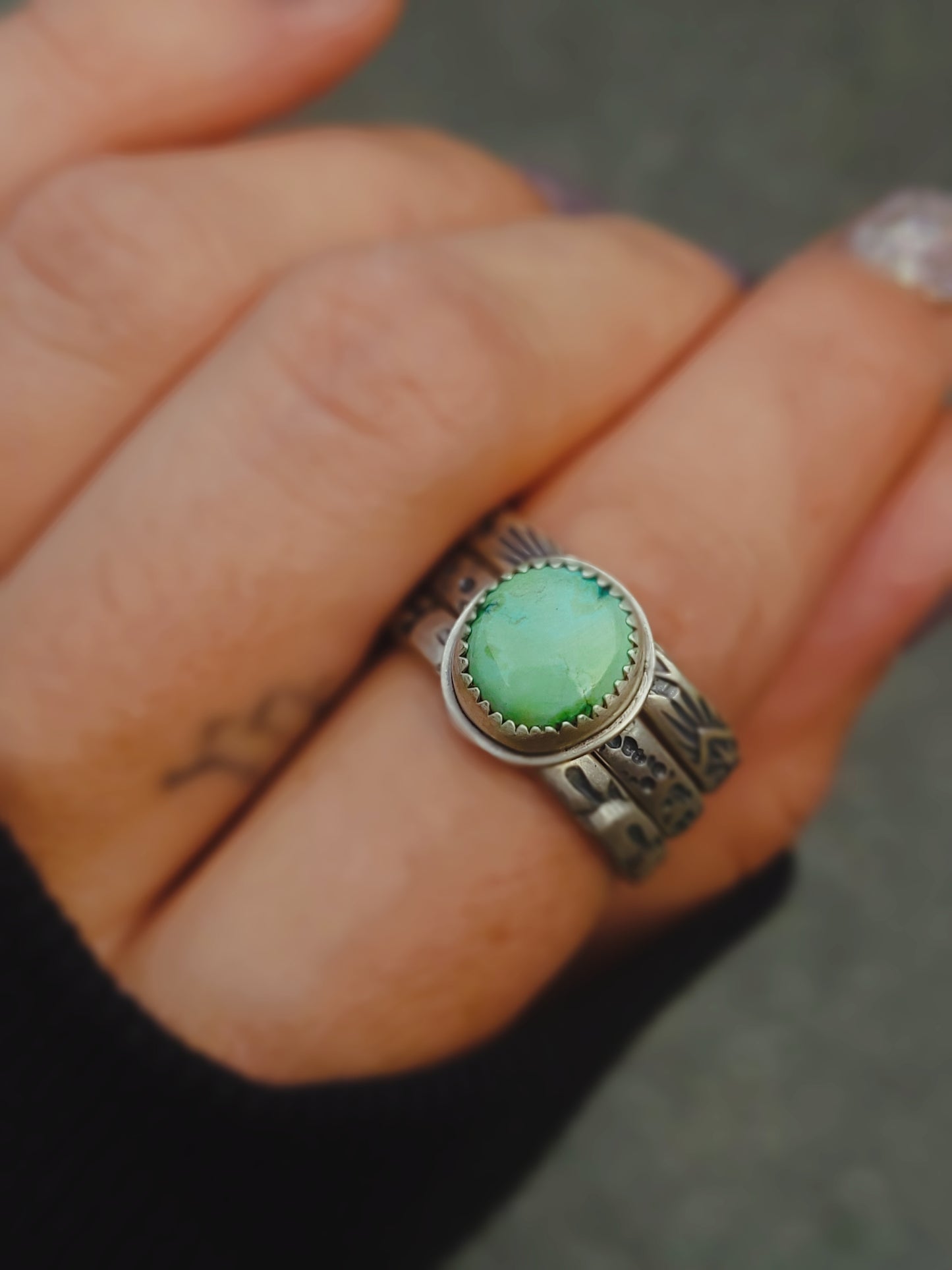 Stamped Stacking Rings no.6 || 9.5